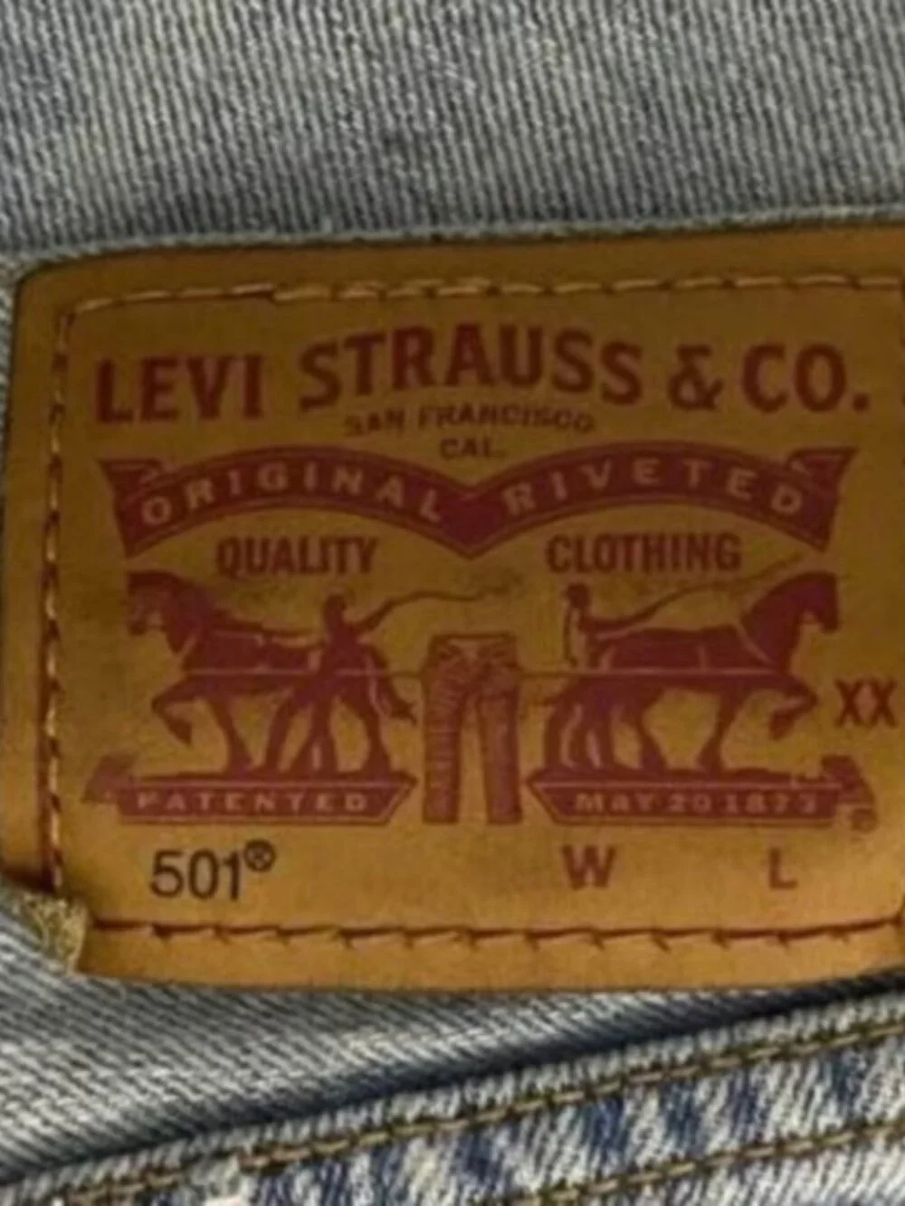 Levi's 501 Cutoff Denim Shorts 30W High Rise Button Fly Raw Hem